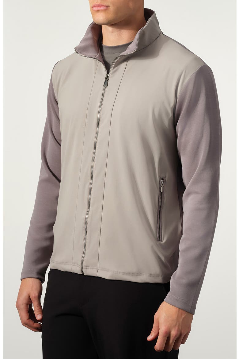 Hybrid Performance Cotton Full Zip Sweatshirt, Alternate, color, PLATINUM