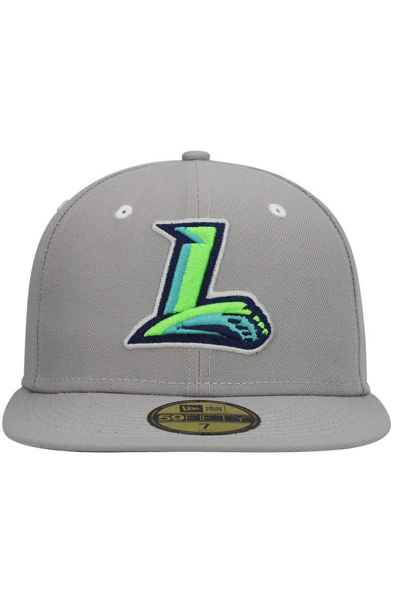 New Era Men's New Era Gray Lynchburg Hillcats Authentic Collection Road 59FIFTY Fitted Hat, Alternate, color, Gray