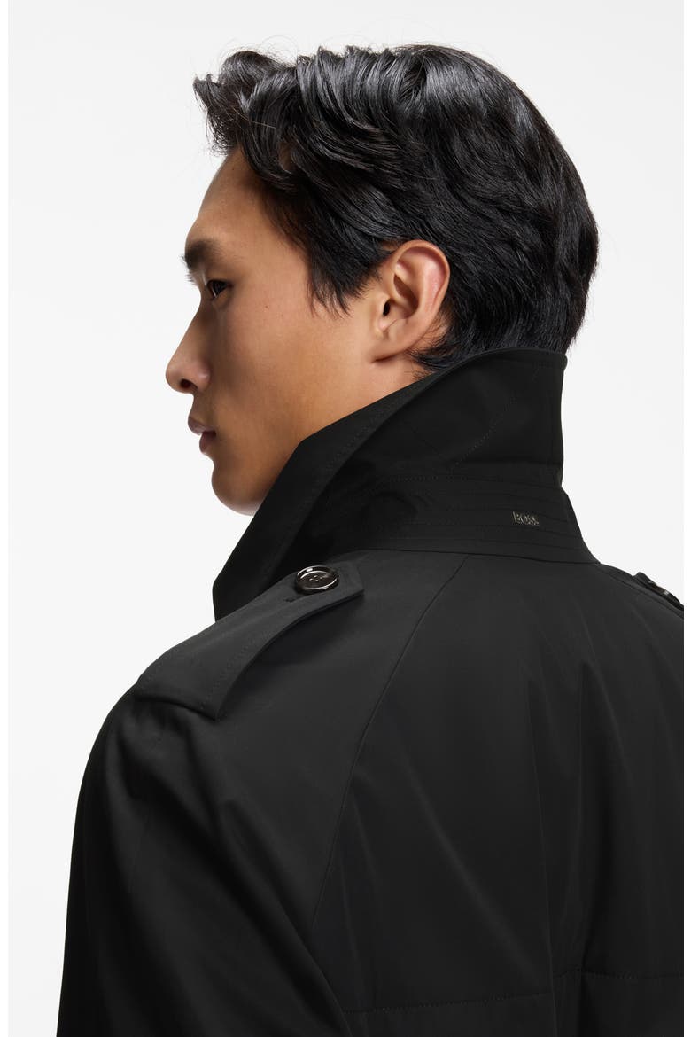 Jared Double Breasted Trench Coat, Alternate, color, BLACK