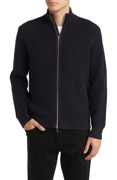 Theory Gary Front Zip Cardigan In Black