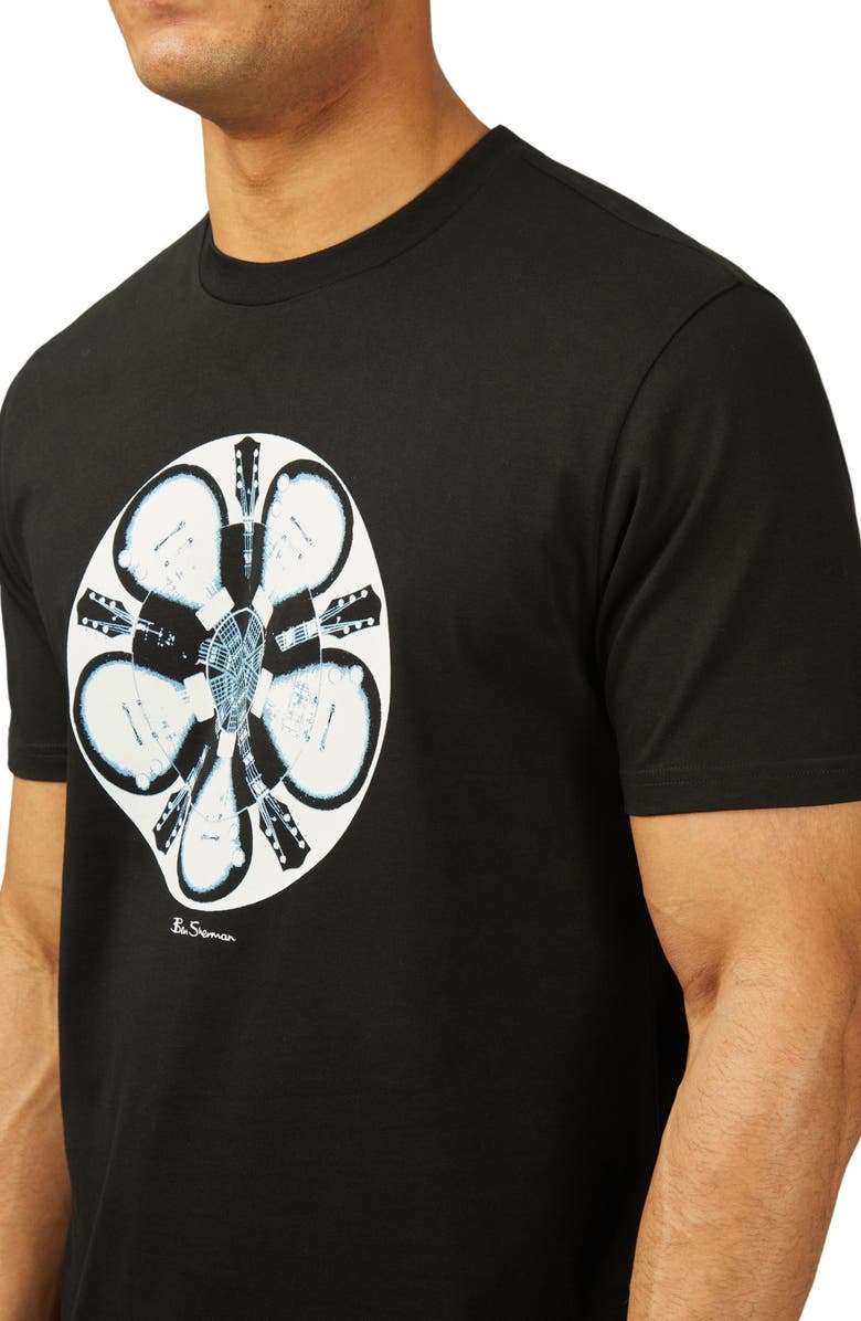 Ben Sherman Guitar Illusion Organic Cotton Graphic T-Shirt, Alternate, color, 