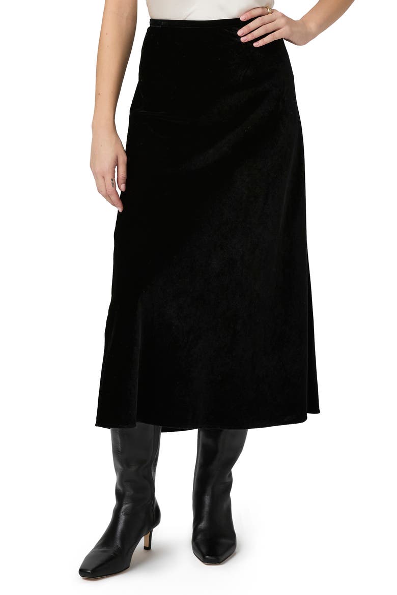 Cicely Midi Skirt, Main, color, BLACK