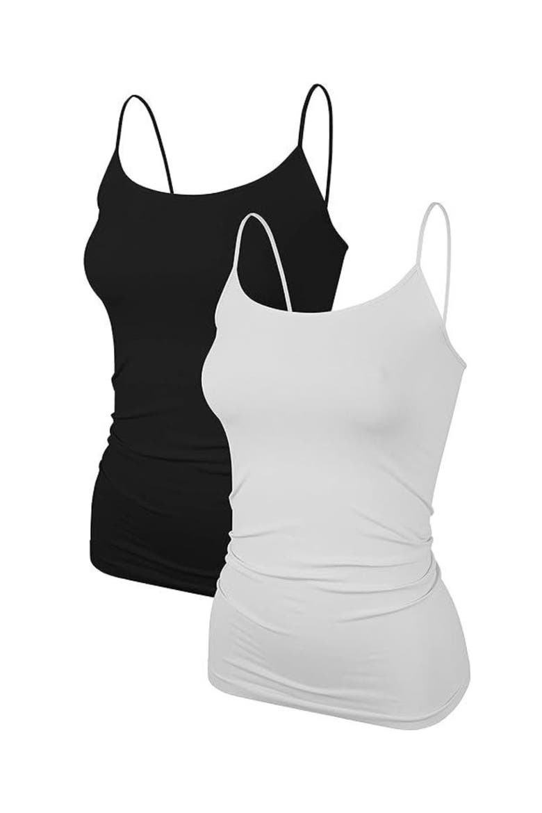 Two camisoles - Big Kid, Main, color, One Black|One White
