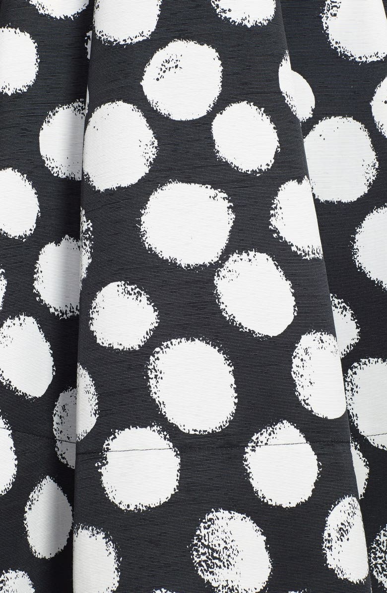 Eliza J Polka Dot Faille Fit & Flare Dress, Alternate, color, 