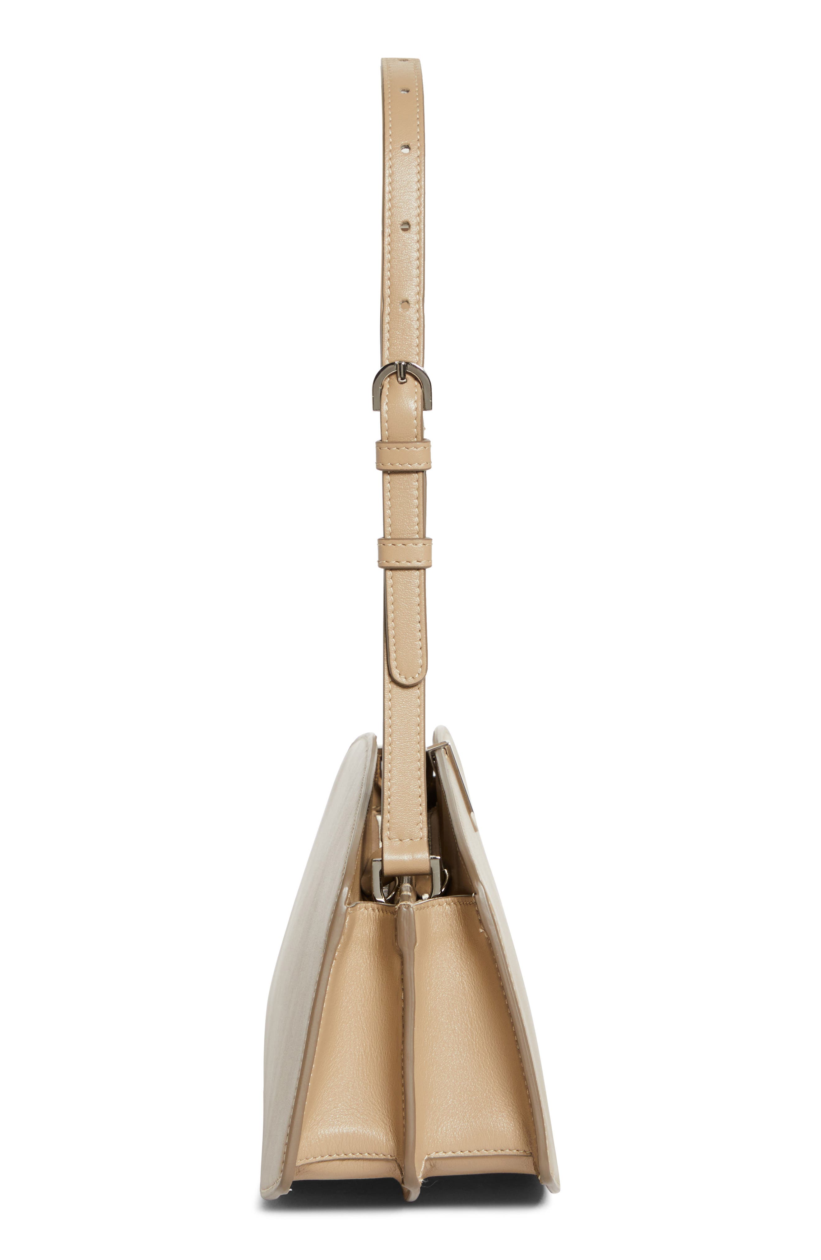 SAVETTE The Florence Leather Shoulder Bag, Alternate, color, Clay