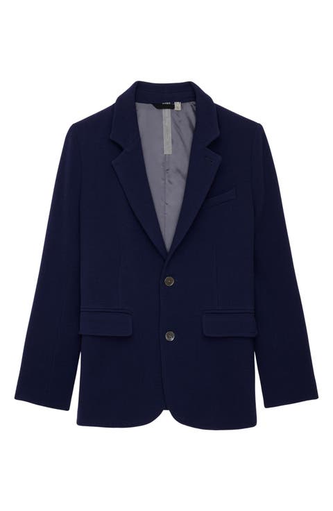 x Becky Malinsky Notch Lapel Wool Blazer