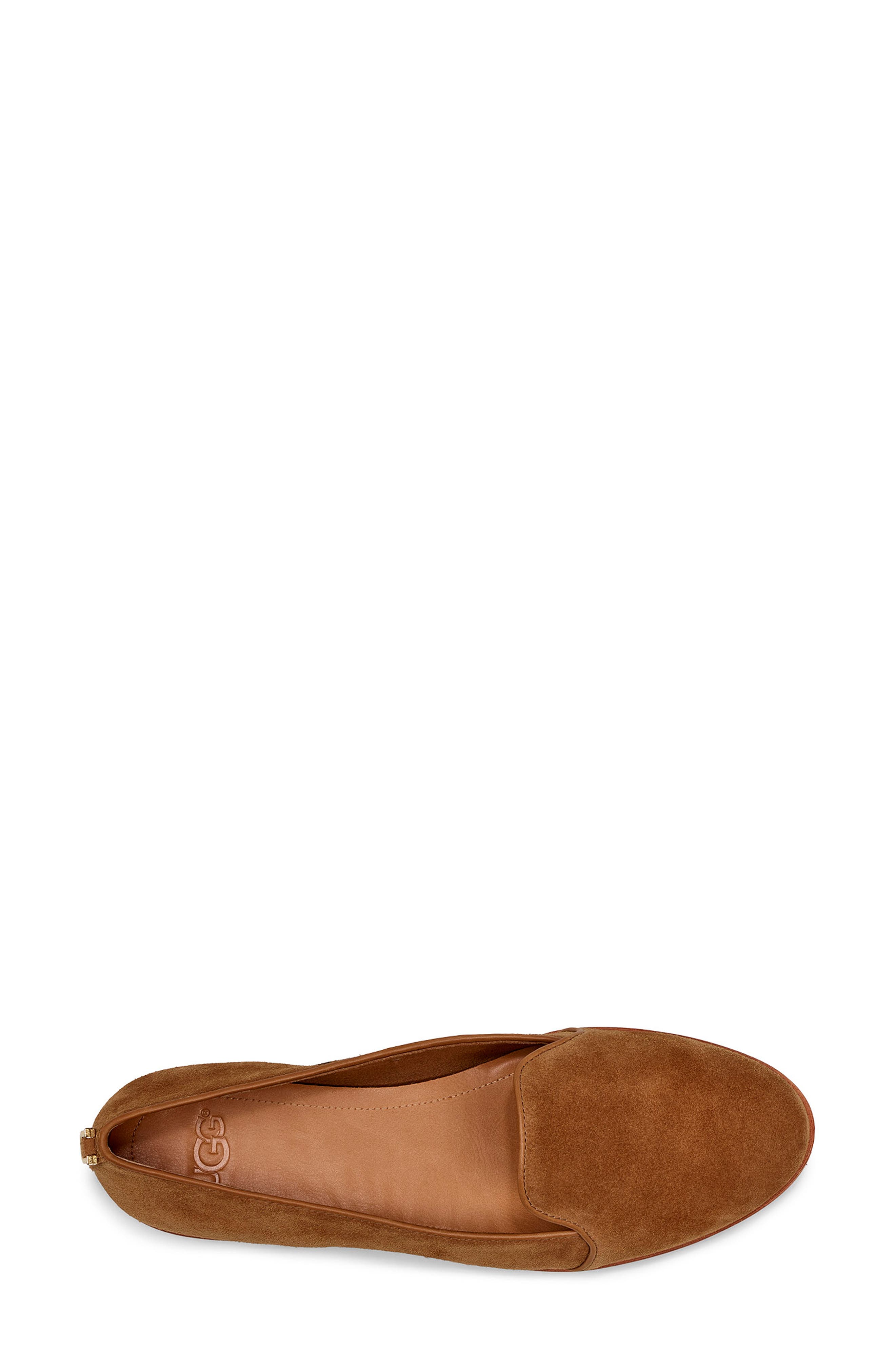 Bonnie Loafer Flat, Alternate, color, CHESTNUT SUEDE