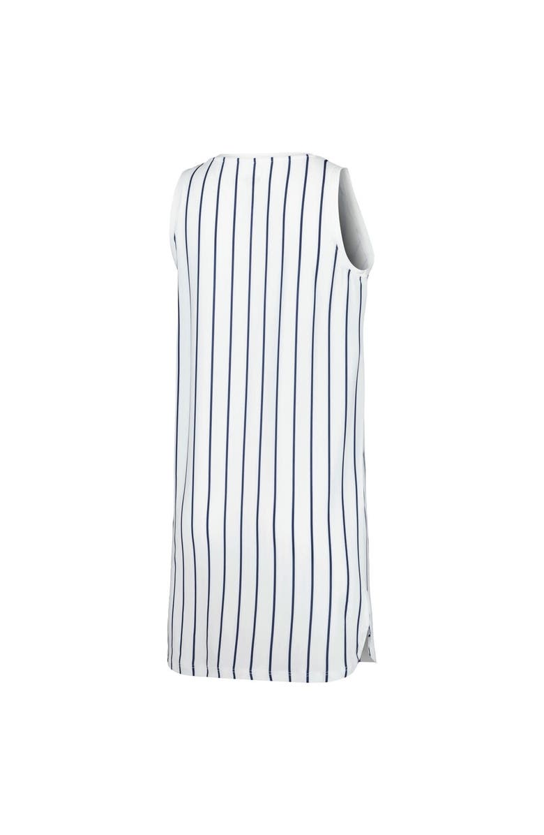 CONCEPTS SPORT Women's Concepts Sport White Detroit Tigers Reel Pinstripe Knit Sleeveless Nightshirt, Alternate, color, White