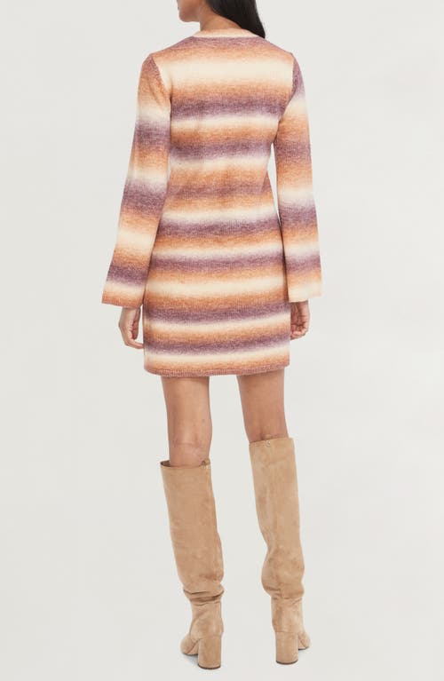 The Good Journey Stripe Long Sleeve Sweater Dress In Multi