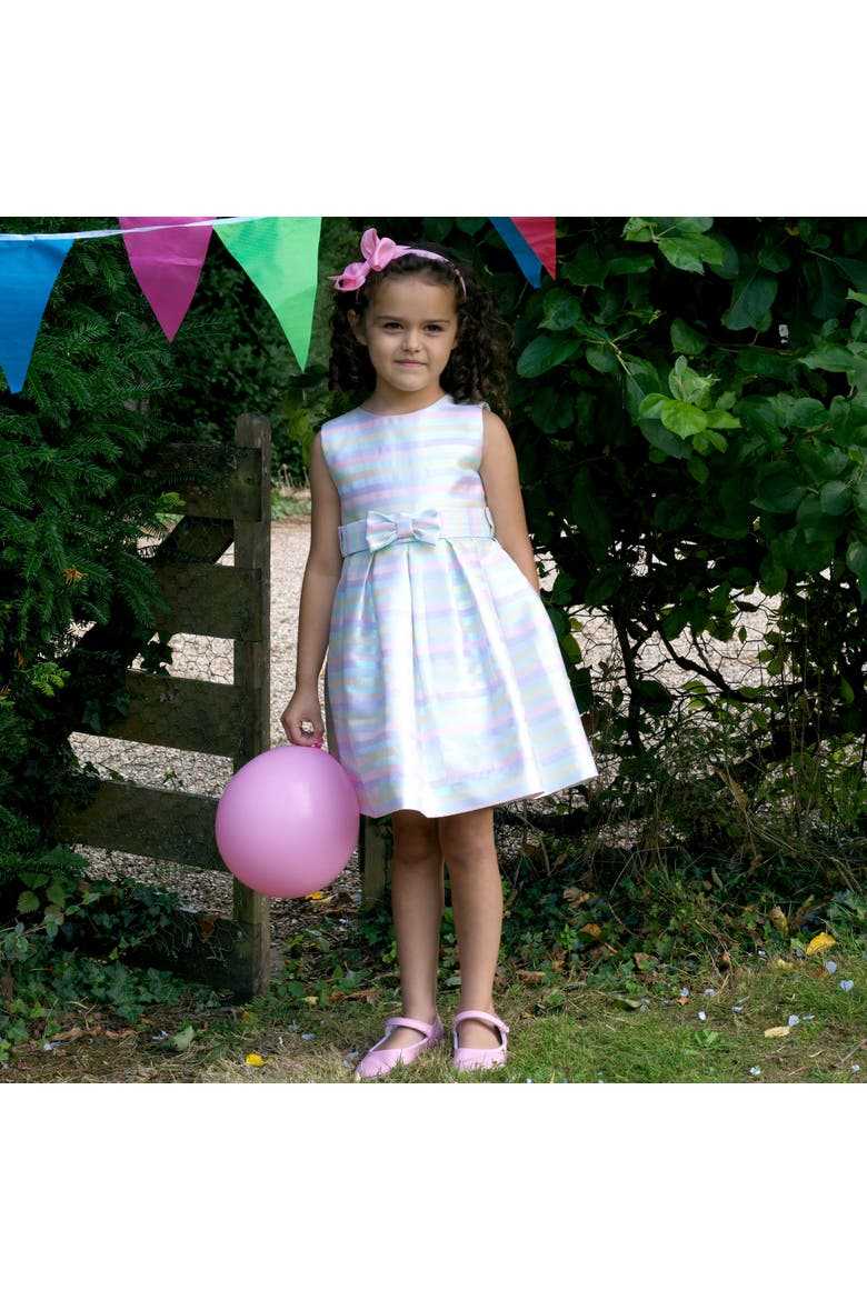 Pastel Stripe Party Dress, Alternate, color, Purple
