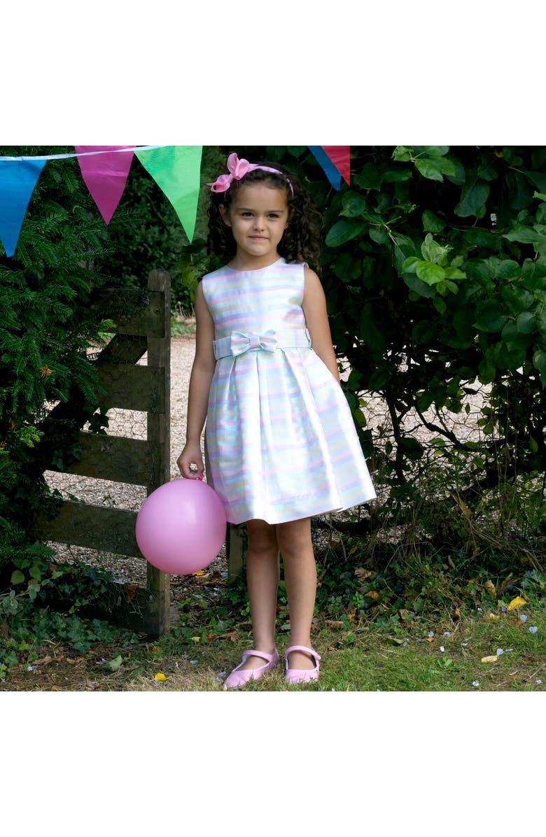 Rachel Riley Pastel Stripe Party Dress, Alternate, color,