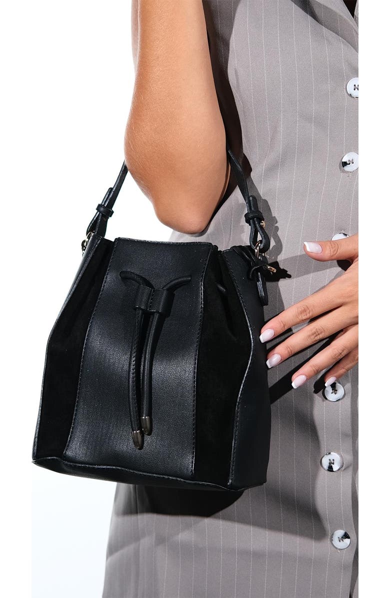 Forever & Always Shoes Maralis Leather Shoulder Bag, Alternate, color, Black