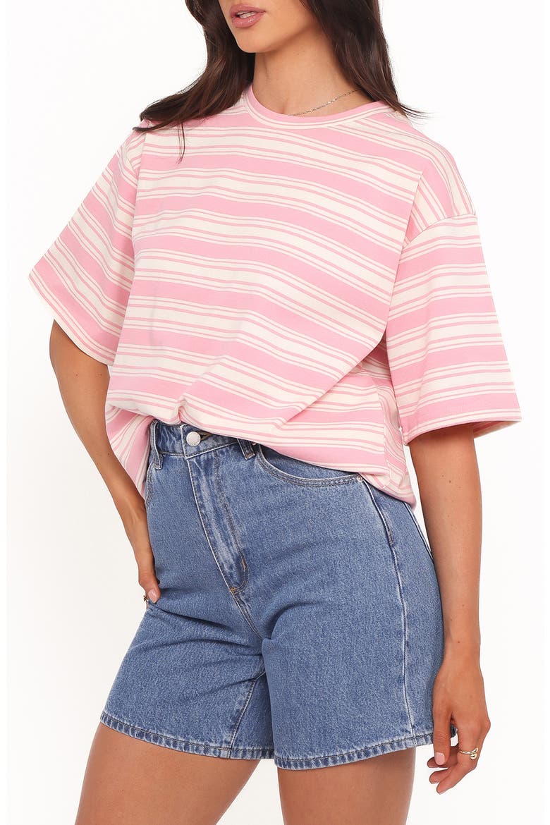Zestora Stripe Top, Alternate, color, WHITE/ PINK