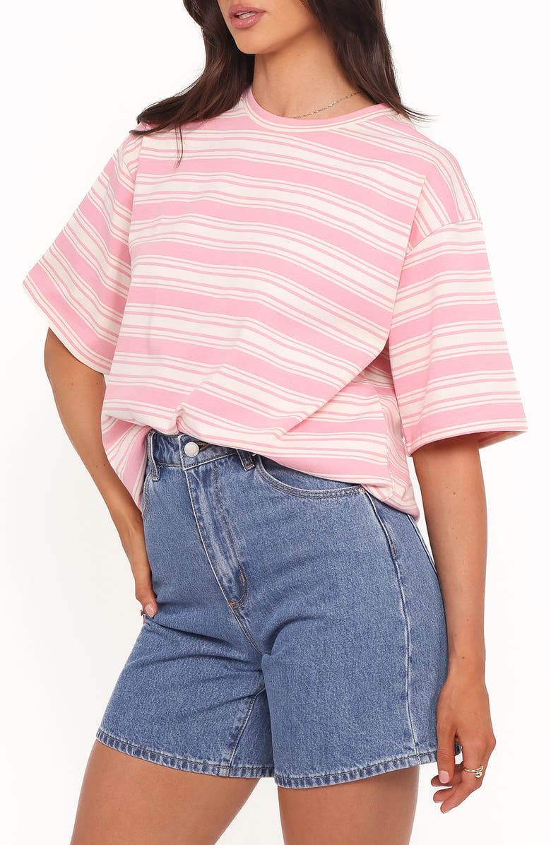 Petal & Pup Zestora Stripe Top, Alternate, color, White/ Pink