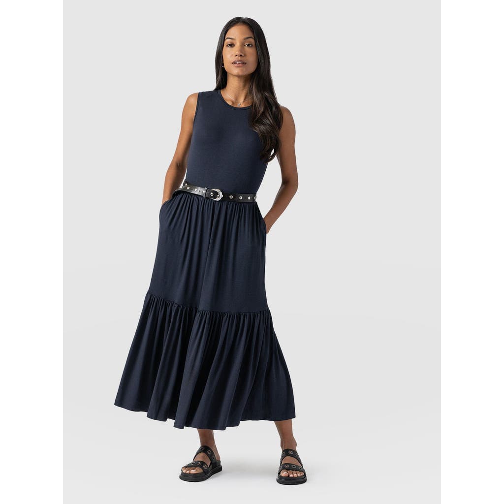 Saint And Sofia Saint + Sofia Greenwich Dress In Blue