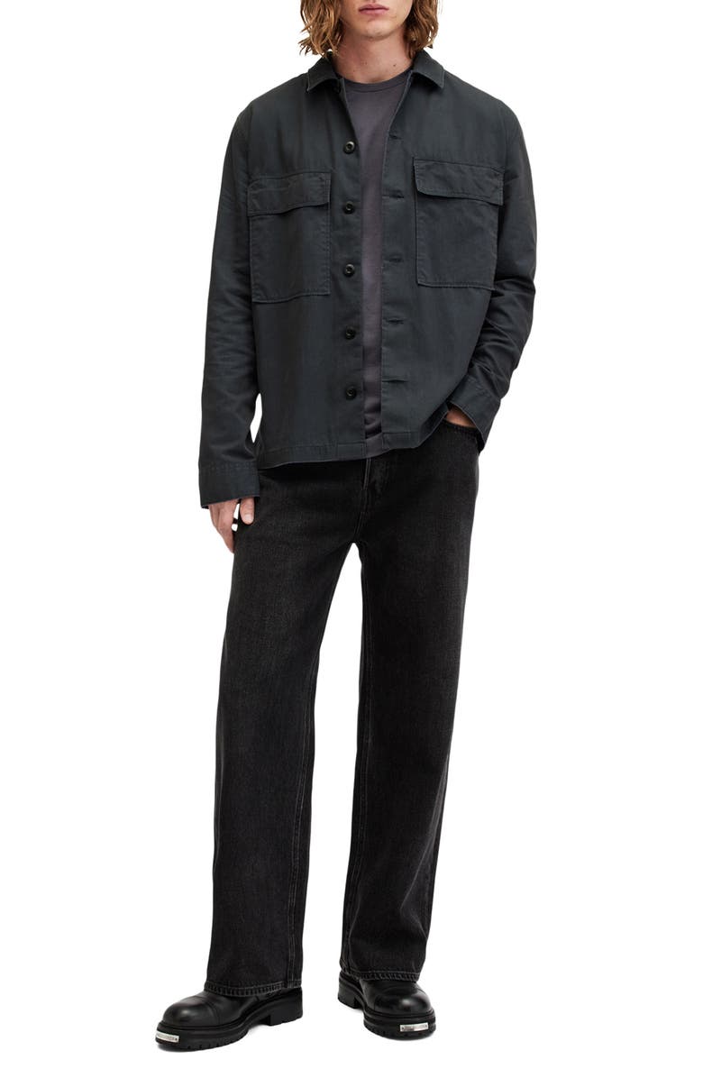 AllSaints Sanpha Button-Up Overshirt, Alternate, color, 