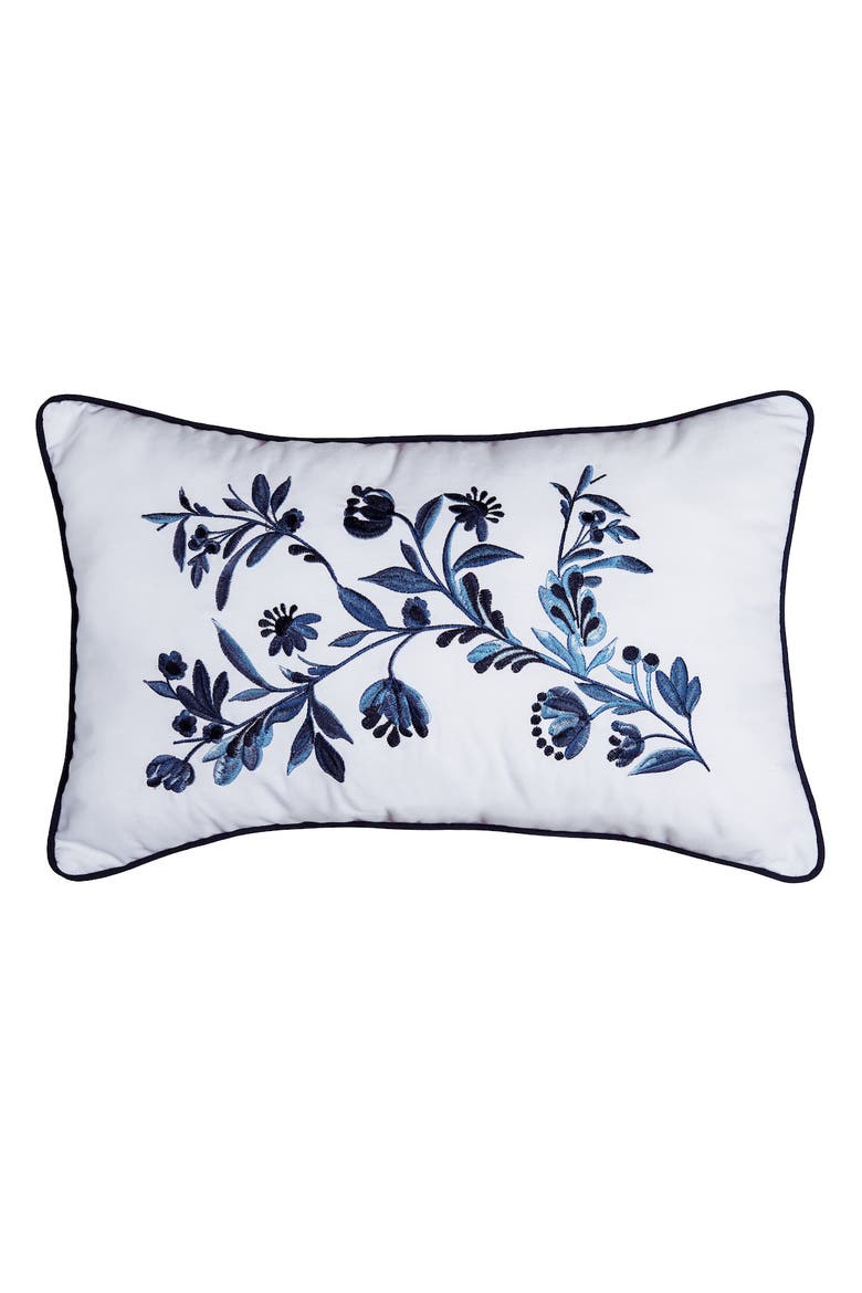 Maryfrances Lumbar Accent Pillow 14" x 22", Main, color, Blue