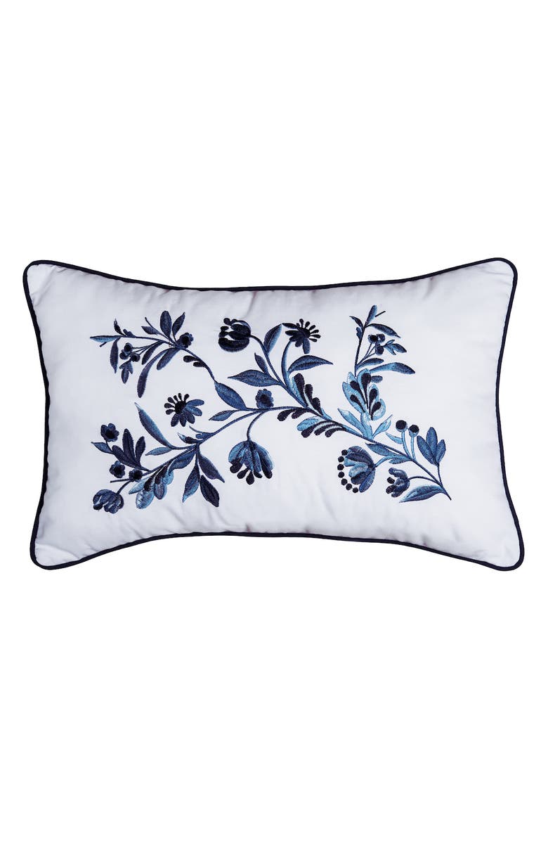 C&F Home Maryfrances Lumbar Accent Pillow 14" x 22", Main, color, Blue