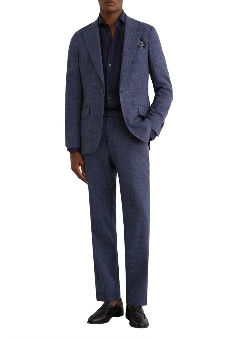 Penso Glen Plaid Sport Coat, Alternate, color, NAVY