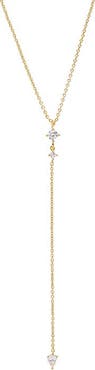 BY ADINA EDEN CZ Double Flower Cluster Drop Lariat