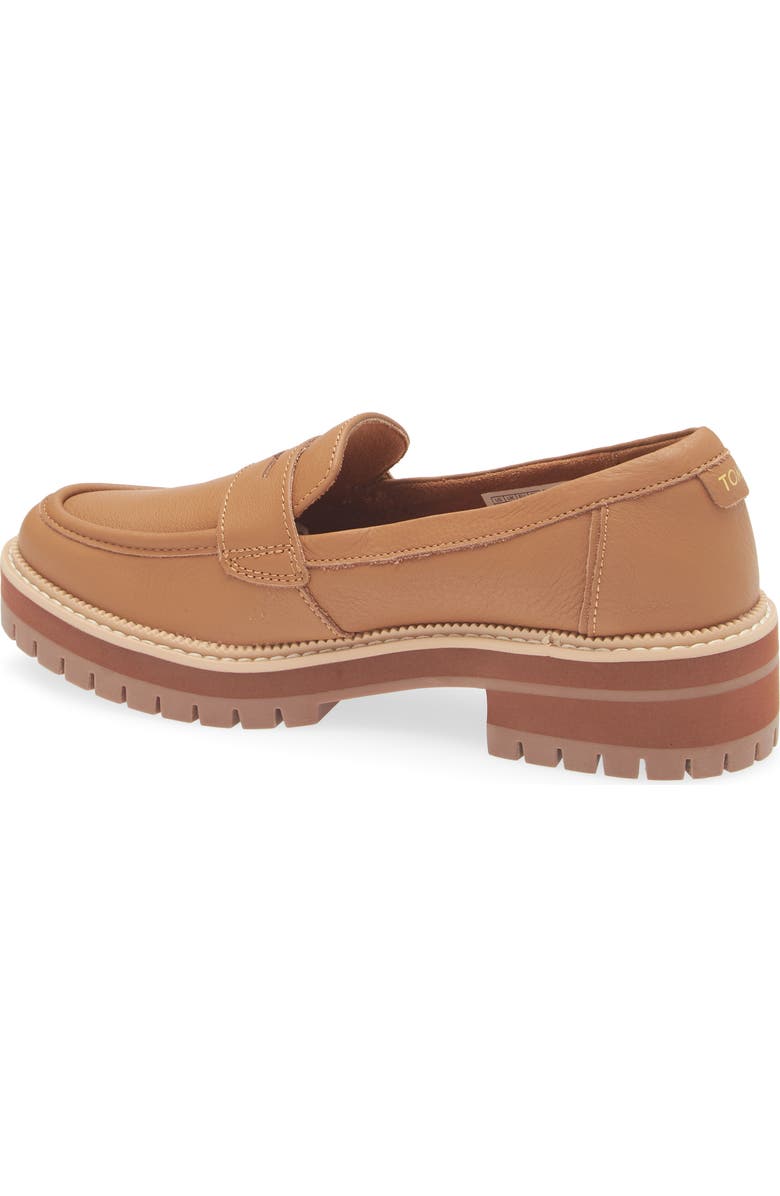 TOMS Cara Platform Penny Loafer, Alternate, color, Tan
