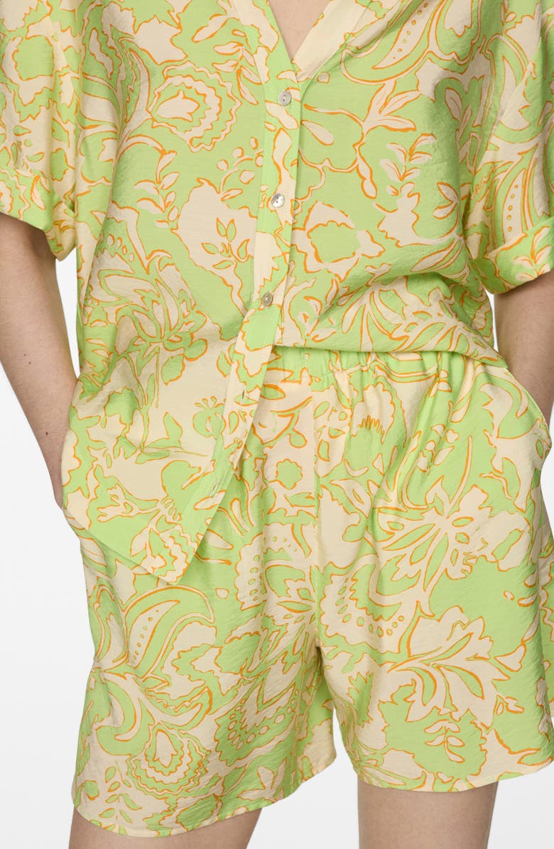 MANGO Floral Print Fluid Pants, Alternate, color, 