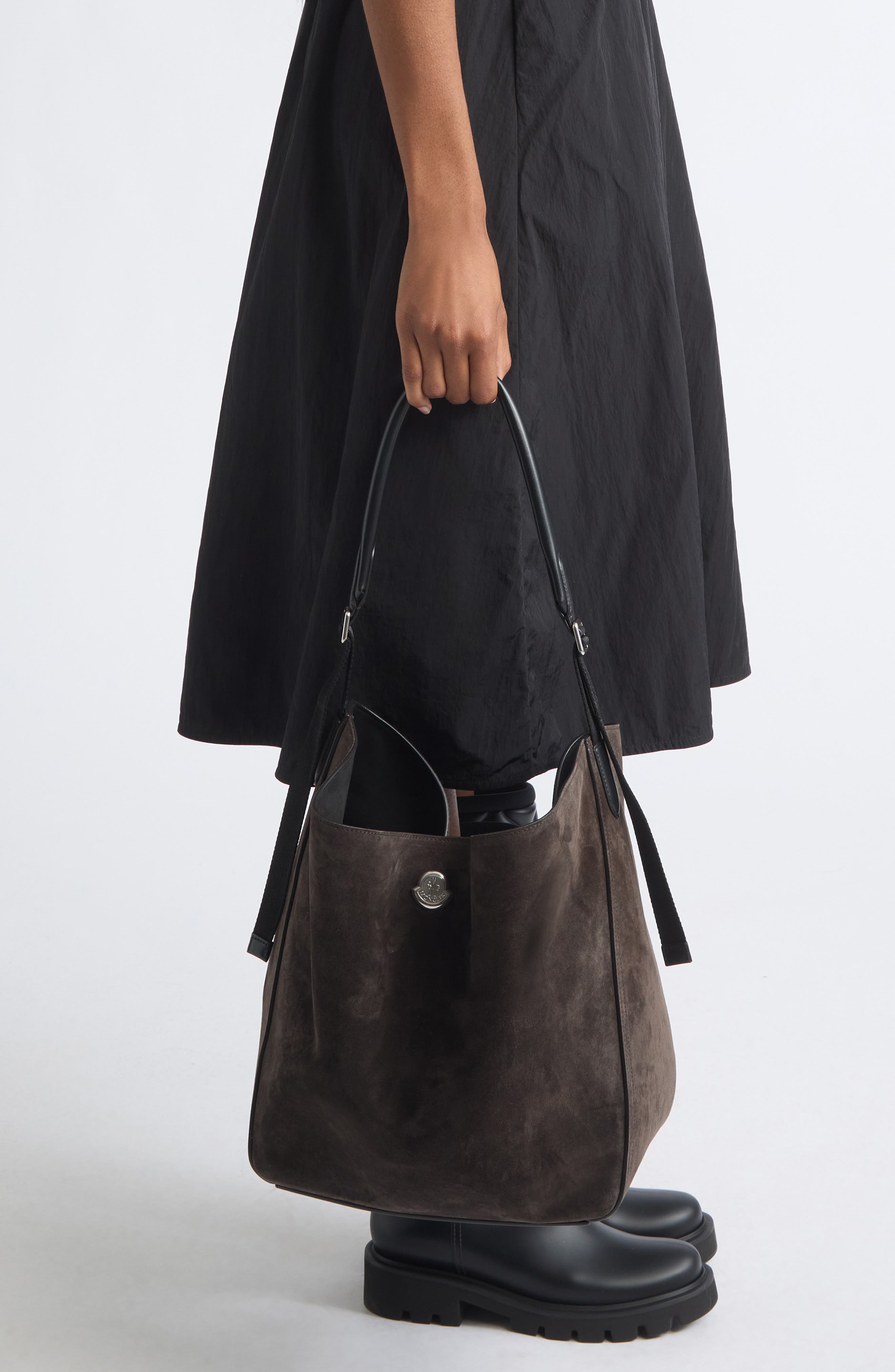 Carlo Leather Hobo Bag, Alternate, color, BROWN