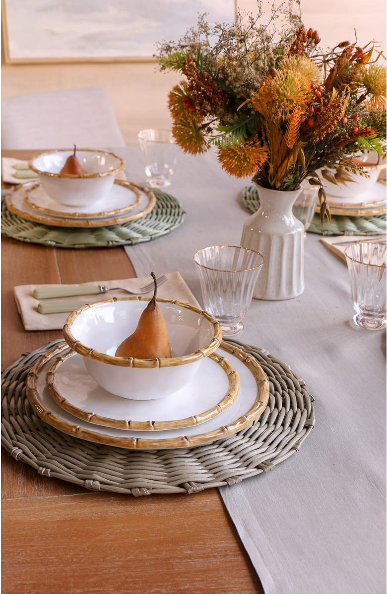 BEATRIZ BALL Collection Vida Cane Salad Plates Set of 4, Alternate, color, White