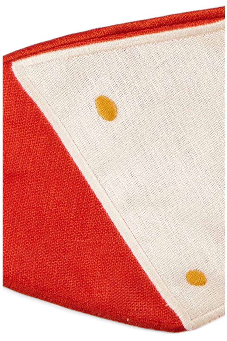 Cheese Set of 4 Linen Napkins, Alternate, color, RED