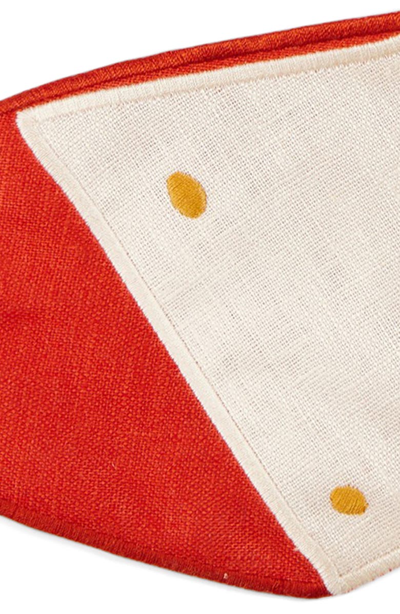 PIECEWORK PUZZLES Cheese Set of 4 Linen Napkins, Alternate, color, Red