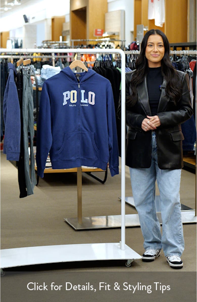 Kids' Appliqué Zip-Up Graphic Hoodie, sales video thumbnail