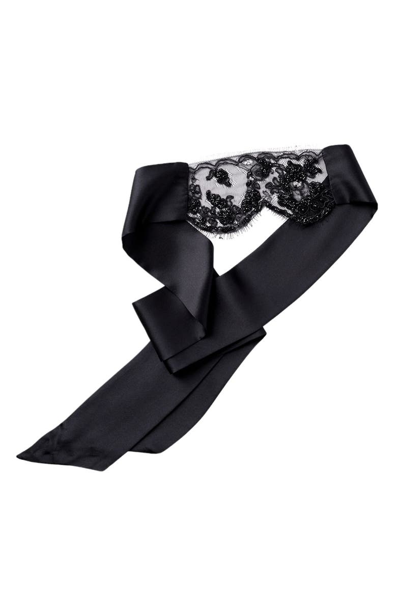 Lace Beaded Blindfold, Main, color, Black