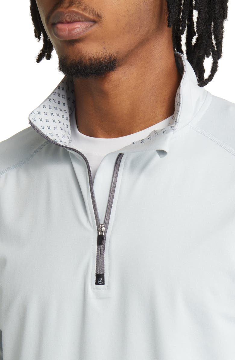 Swannies Graham Quarter Zip Golf Pullover, Alternate, color, Fog Heather-Navy