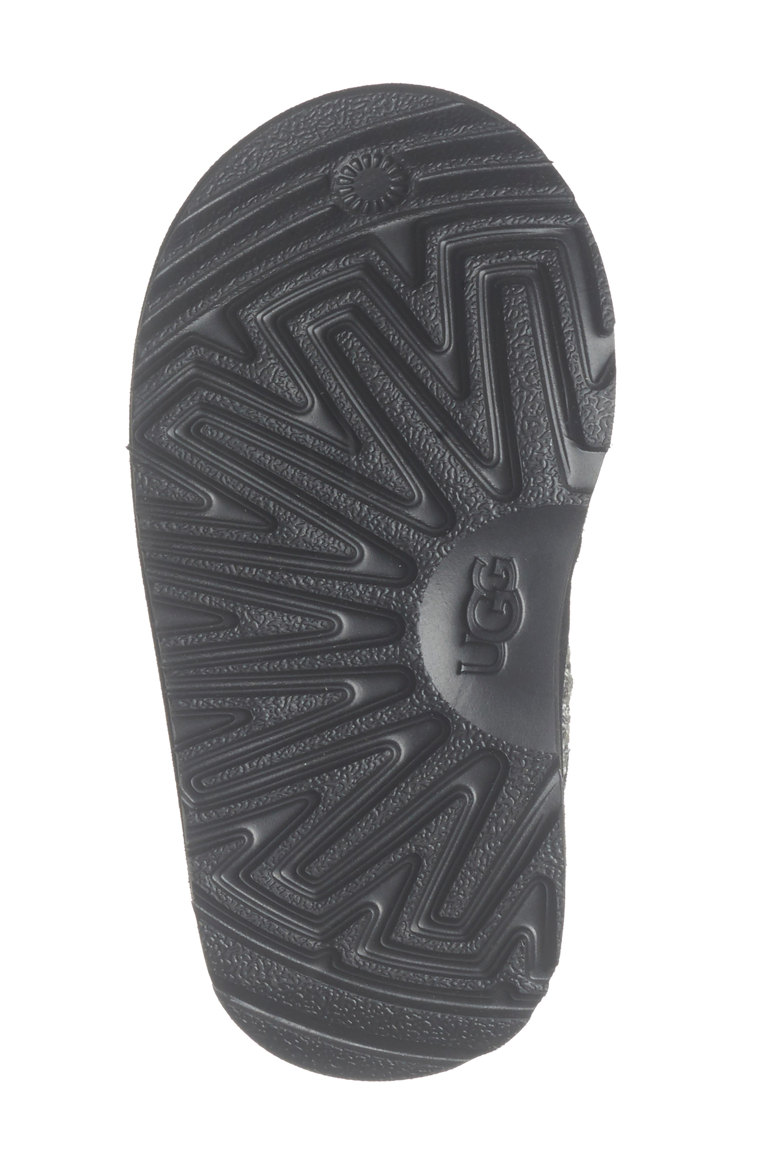 UGG<sup>®</sup> Kids' Classic Faux Fur Mini Crescent Boot, Alternate, color, Black