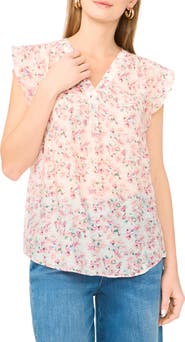 Vince Camuto Flutter Sleeve Top