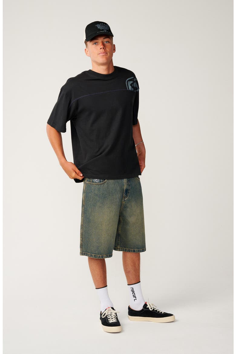 Archive Thrashed Cotton Graphic T-Shirt, Alternate, color, BLACK