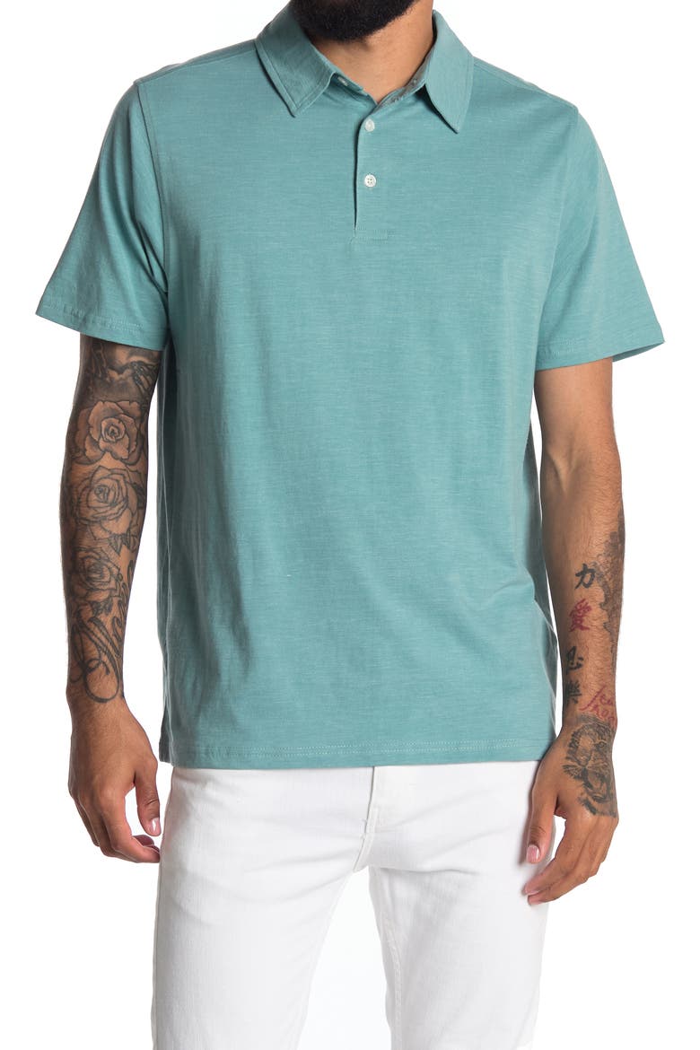 Awave Heathered Polo Shirt, Main, color, ISLAND PARADISE