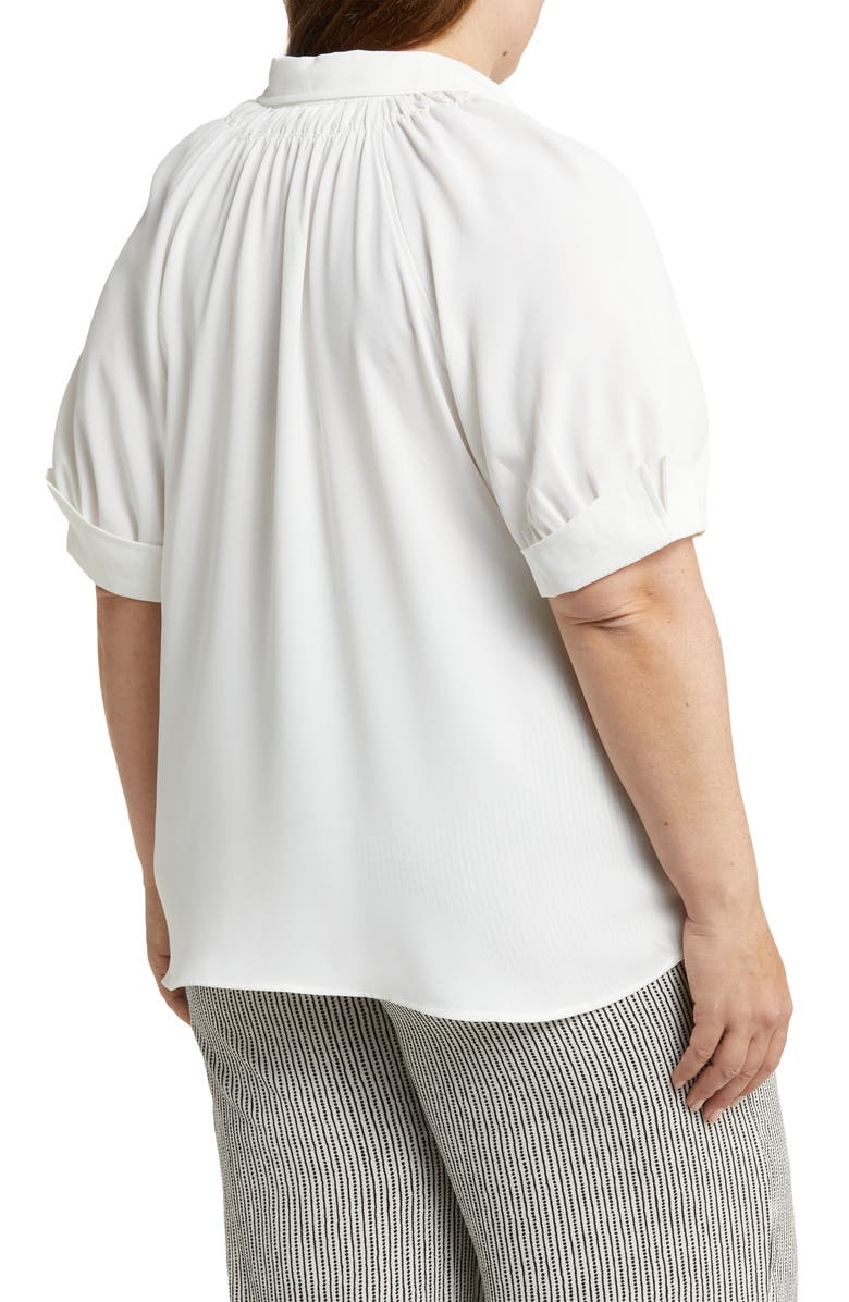 MAX STUDIO Short Sleeve Blouse, Alternate, color, White