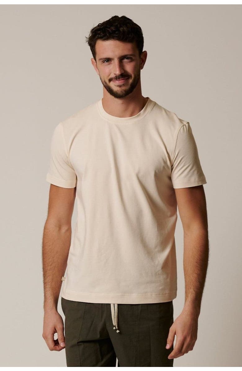 LEISURE LAB Everyday Cotton Modal T-Shirt, Main, color, Eggshell