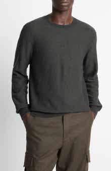 Vince Geometric Jacquard Wool & Cotton Blend Crewneck Sweater