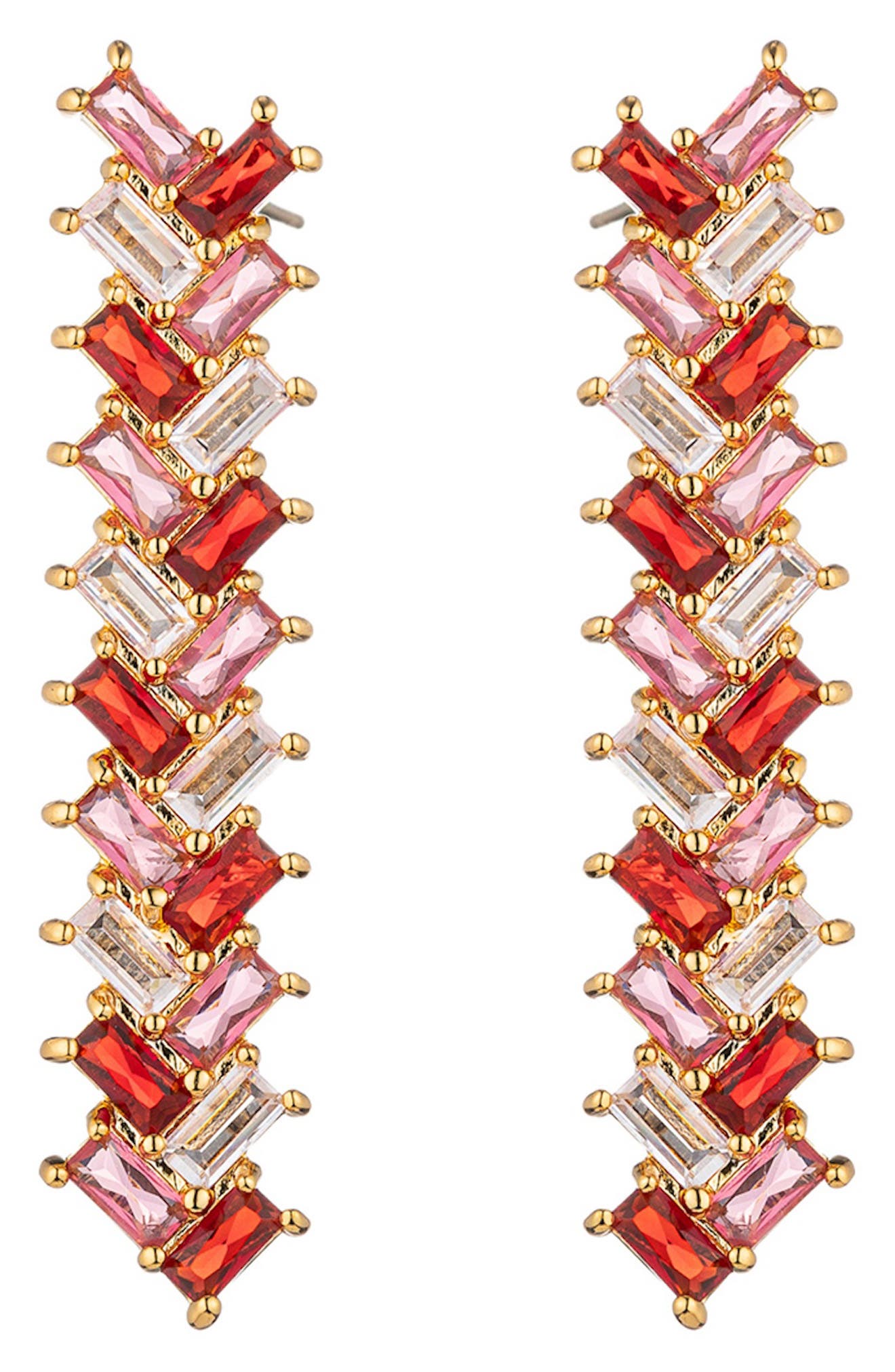 EYE CANDY LOS ANGELES Purple Linear Drop Earrings