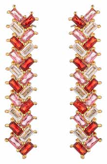 EYE CANDY LOS ANGELES Purple Linear Drop Earrings