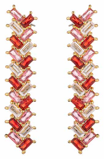 EYE CANDY LOS ANGELES Purple Linear Drop Earrings