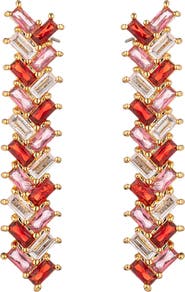 EYE CANDY LOS ANGELES Purple Linear Drop Earrings