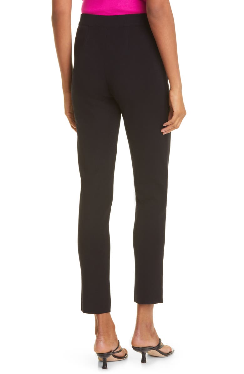 Misook Slim Leg Knit Pants, Alternate, color, Black