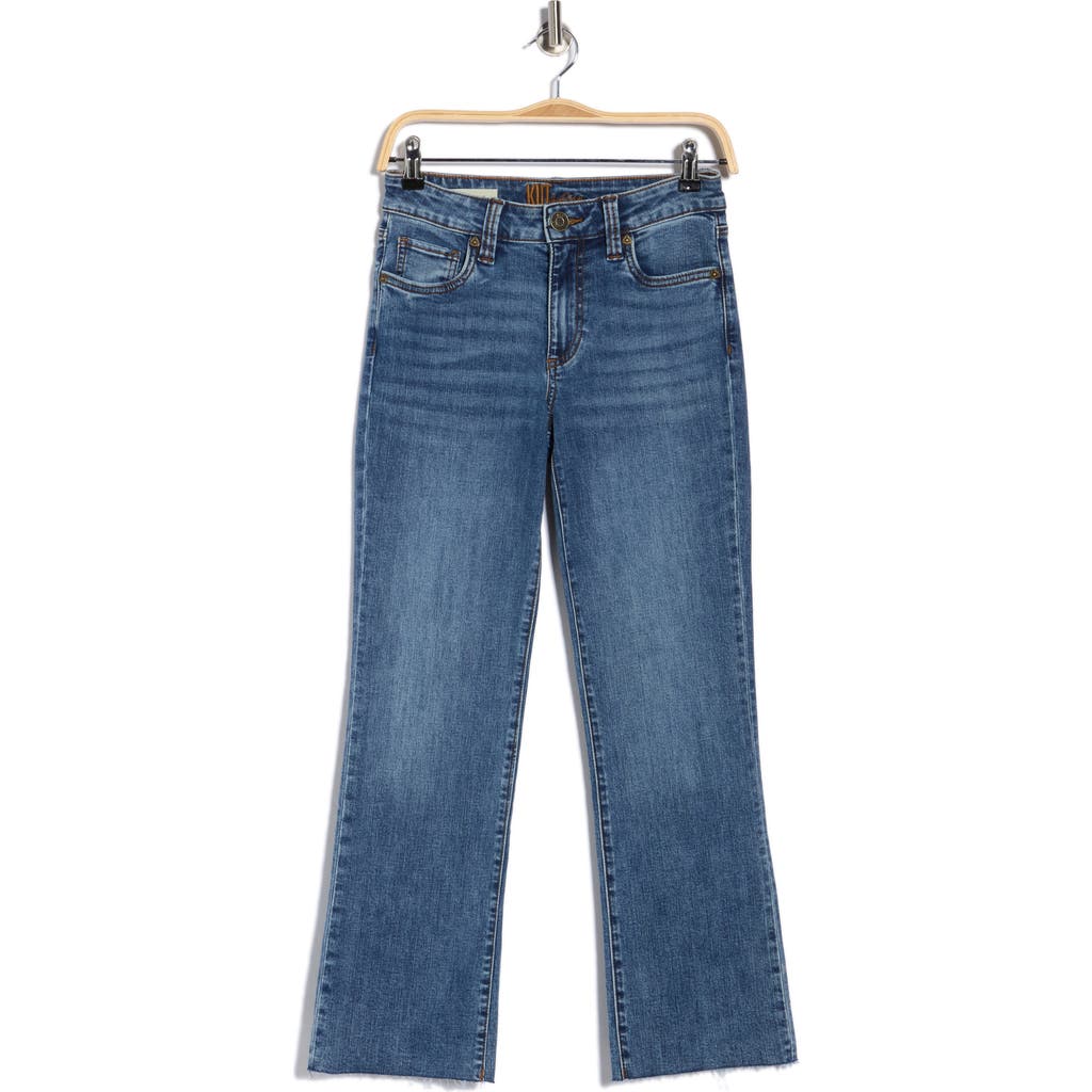 Kut From The Kloth Nikki Raw Hem Mid Rise Ankle Flare Jeans