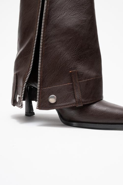 Prologue Shoes Lola Zip Pointed Toe Heel Boot In Multi
