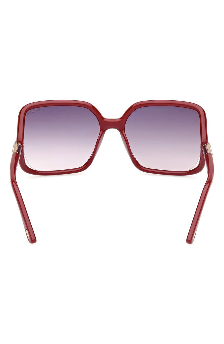 TOM FORD Solange-02 60mm Butterfly Sunglasses, Alternate, color, Fuchsia / Gradient Smoke