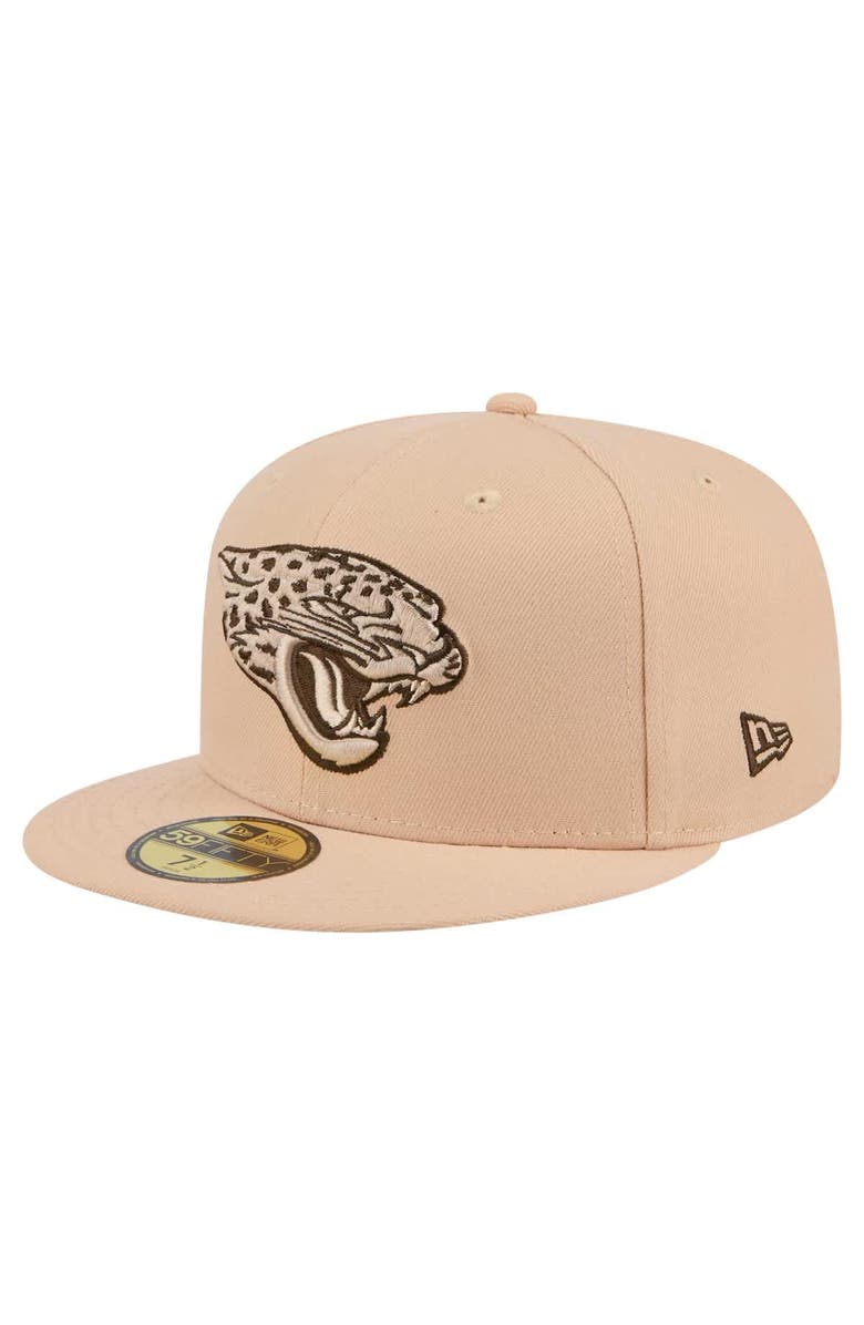 New Era Men's New Era Tan Jacksonville Jaguars Candied Pecan 59FIFTY Fitted Hat, Alternate, color, 
