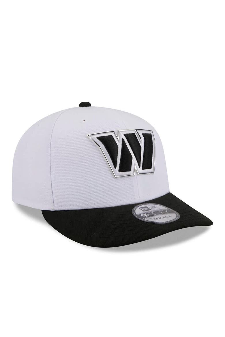 Men's New Era  White/Black Washington Commanders 2026 NFL Draft Pre-Curved 9FIFTY Snapback Hat, Alternate, color, White